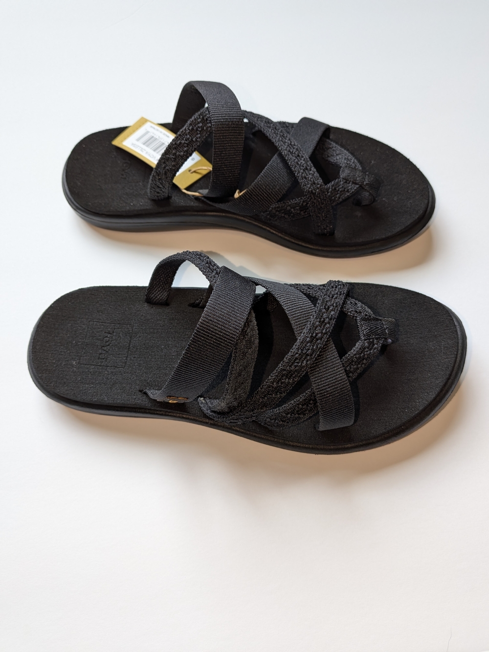 Teva Women's Black Crisscross Comfort Slide Sandals - Picture 4 of 4